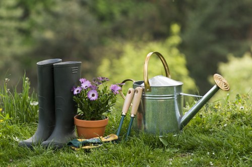 Example Abbeywood landscaping job with property access and volume-based pricing